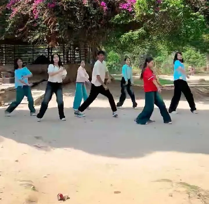 ECA dancers performing outdoors