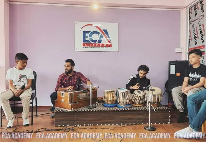 A jam session with harmonium and tabla