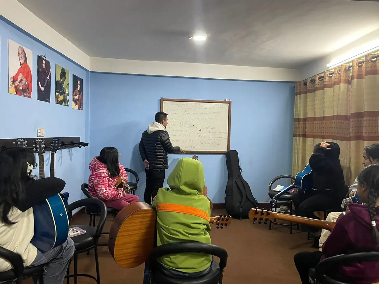 A guitar class at ECA Academy, Chabahil, Kathmandu