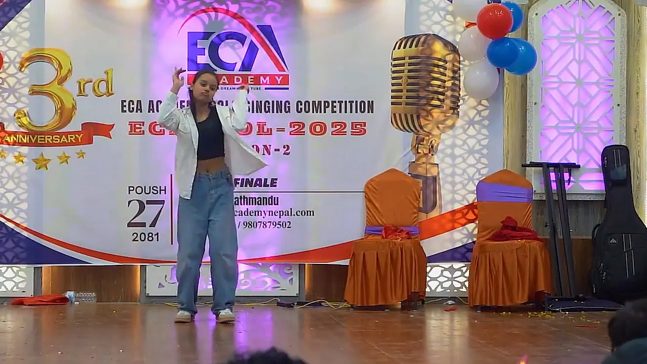 A solo dance at the ECA 3rd anniversary show