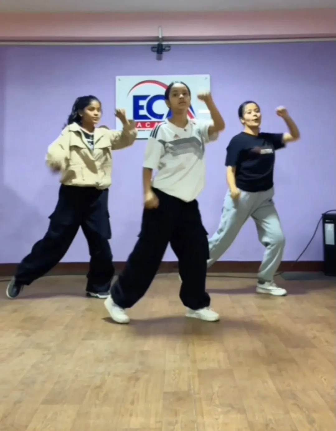 Students at dance practice