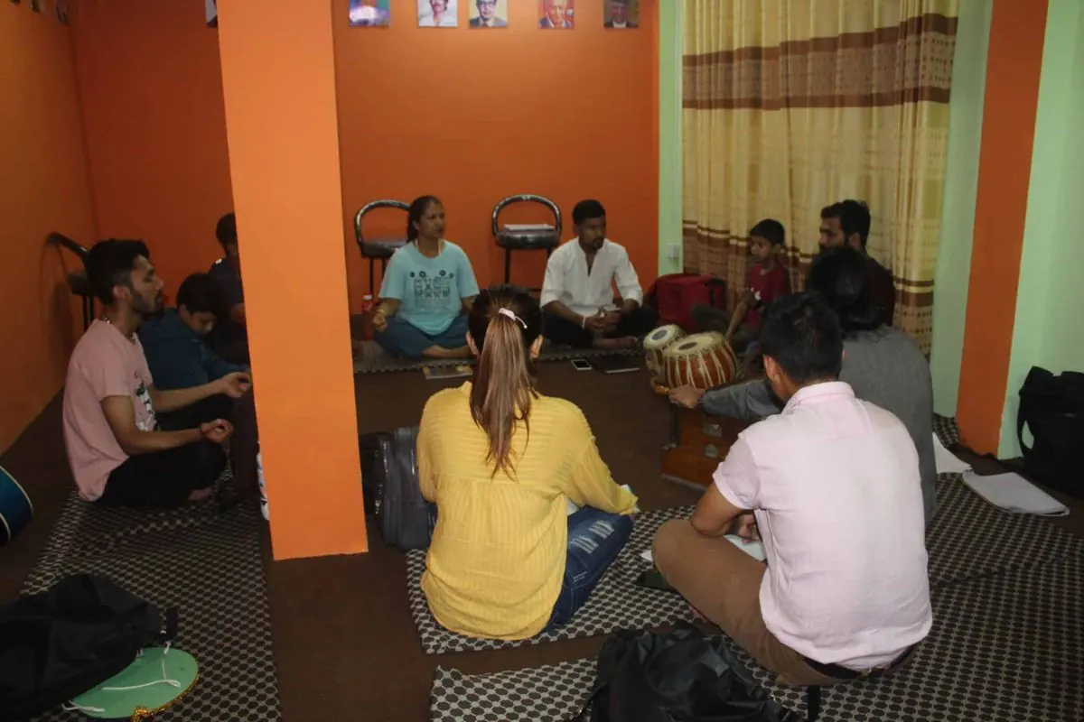 An early group vocal class at ECA Academy